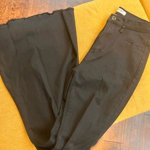Large flare black jeans